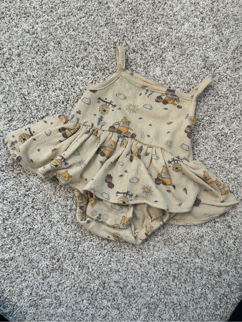 Disney Beige Winnie the Pooh Sundress Romper